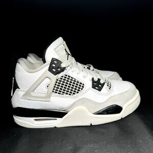 Size 3.5 - Nike Air Jordan 4 Retro GS Military Black Men's Shoes